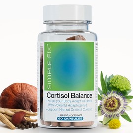 Cortisol Balance Supplement – Supports Stress, Focus & Daily Energy – with Ashwagandha, Rhodiola Rosea, L-Theanine, Magnesium, Zinc & B6 – Adaptogen Formula – Vegan Capsules