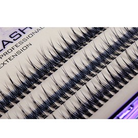 BODERMINCER 8-16mm to Choose Fish Tail Design 120pcs Thickness 0.1mm C Curl 12 Root Women Lady Individual Black False Eyelash Cluster Eye Lashes Extension Tools (10mm)