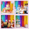 Pack of 2 Tinsel Curtain Colourful, Glitter Curtain Tinsel Streamers