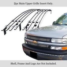 APS Compatible with 1999-2002 Silverado 1500 2500 2000-2006 Tahoe Suburban Stainless Steel Billet Grille S18-S86058C
