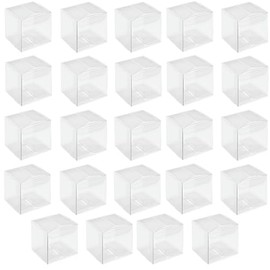 Stunning Medium Clear Favor Boxes - 3" x 3" x 3" (Pack of 24) - Elegant & Versatile Design - Ideal for Events & Gifts