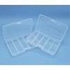 2 x Small 5 Compartment Boxes (Fishing Tackle/Bait/Lure/Accessories Storage)