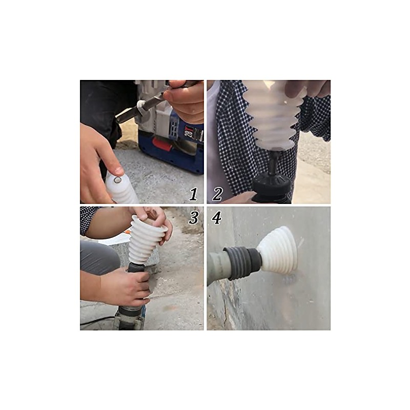 2 Pcs 9.2x13 cm Silica Gel Scalable Drill Dust Cover
