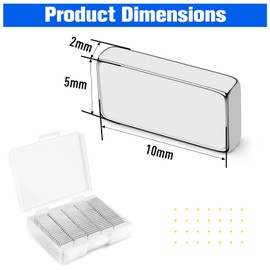 FINDMAG 100Pcs Strong Neodymium Magnets Bar, Heavy Duty Rare Earth Magnets, Rectangular Magnetic Bar, Small Powerful Magnets for Crafts Kitchen DIY Tool Storage Science Office – 10x5x2mm