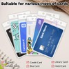 50 PCS Plastic Badge Holder, Vertical Name ID Card Badge