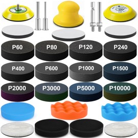 137Pcs 3 Inch Sanding Disc Polishing Kit, Headlight Restoration Kit
