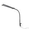 Double Head LED Desk Lamp 3 Colors Stepless Dimmable Flexible