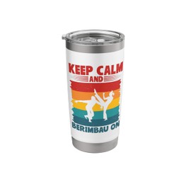Keep Calm and Berimbau on Capoeira Stainless Steel Insulated Tumbler