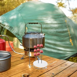 Hemoton 2 Sets Roasting Skewer Holder,Stainless Steel Skewers Holder,Vertical Skewer Barbecue Spike Poultry Hanger Vertical Spit Skewer Stand Barbeque Grilling Rack Meat Spit Stainless Steel Skewer