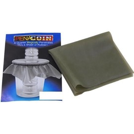 MOMOMAGE Coin Through A Sheet of Rubber Coin into Cup Magic Tricks for Magicans Close up Comedy Magic Gimmick Props Accessories