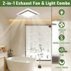 Fuairmee Bathroom Exhaust Fan with Light, 110CFM Vent Fan with