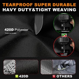 ClawsCover ATV Quad Covers Waterproof Outdoor Heavy Duty Oxford Cloth 4 Wheeler Accessories Fadeless Windproof All Weather Protection for Polaris Can am Kawasaki Honda Yamaha Suzuki,83x47x45 Inch