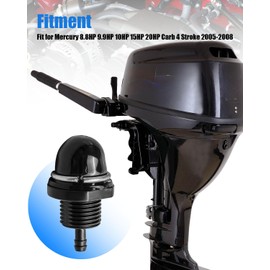 Pump Priming Fit for Mercury 8HP 9.9HP 10HP 15HP 20HP Carb 4 Stroke 2005-2008 Replace 895124, Outboard Priming Start Pump
