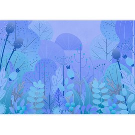 IDEA4WALL Removable Wall Sticker/Wall Mural Pastel Forest Flower Tree Collage Fantasy & Sci-Fi Architecture Illustrations Modern Art Decorative Landscape for Living Room, Bedroom, Office - 66"x96"