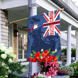 Australia Flag Anzac Day Flag Lest We Forget Flag Trumpet Soldier Flag Double Sided House Decor Flags For Memorial Day