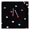 Steel 40 Piercing Nariz Nostril Piedra Colores Acero Quirurgico