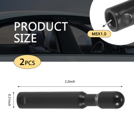 Shakas 4PCS Car Door Lock Knobs, Ergonomic Grip Plastic Door Lift Knob, Replacement OEM Part # FODZ-5421850-A Accessories for Ford Explorer F-150 (Black)