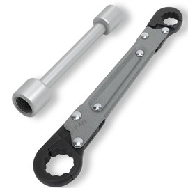 ANZRON Angle Stop Wrench Kit, Professional Plumber's Wrench Tool Removal for Replacing Compression Angle Stops, Simplifies Installation and Removal of Compression Rings（Grey
