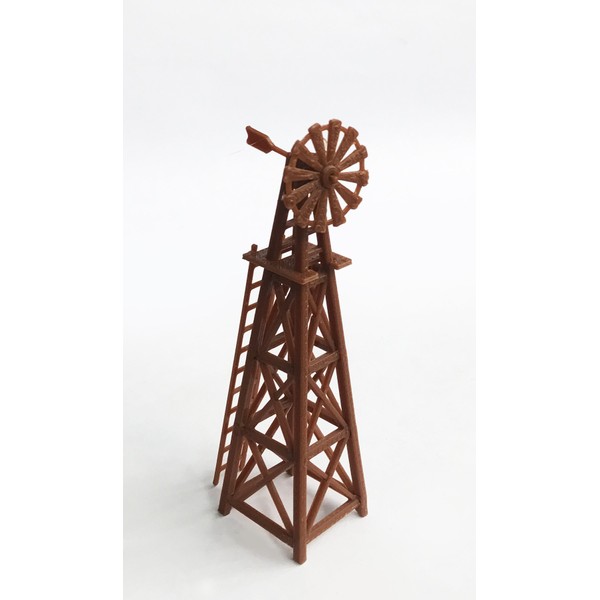 Outland Models Railway Layout Country Farm Windmill (Brown) HO Scale