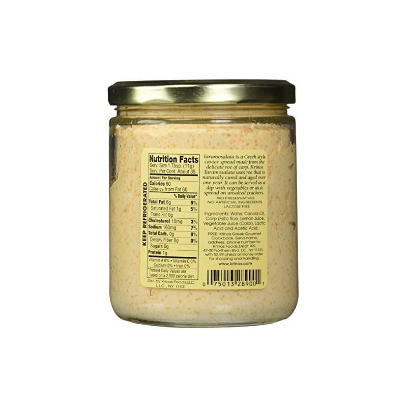 Taramosalata (Krinos), 14Oz - Greek Style Caviar Spread