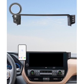 AbeeyGeomarn Car Phone Holder for Toyota Grand Highlander/Grand Highlander Hybrid 2024 2025 Accessories Apply to 12.3 Inch Screen Fixed Clip Magnetic Cell Phone Mount Hands-Free 360 Degree Rotation