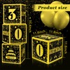 MEYSIMOON 30th Birthday Decorations Boxes for Him 3 Black Gold