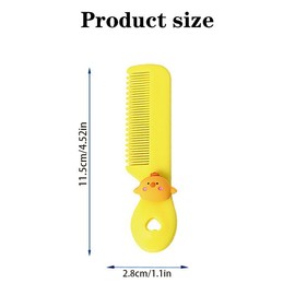 Kuskins 4 Pack Baby Hair Combs Set - Newborn Comb for Girls & Boys, Anti-Knot Pain-Free Wide Tooth Baby Combs for Wet/Dry/Curly Hair, Toddler Hairbrush Kit with Animal Shapes (Multicolor)