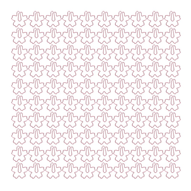100pcs Sakura Shape Paper Clips Increased Slip Resistance Plating Process