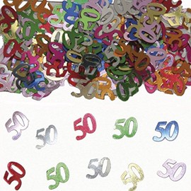 Folat - Table Confetti Number, Number 50, multicoloured