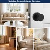 Orger Matte Black Privacy Door Knobs Interior, Zinc Alloy Keyless