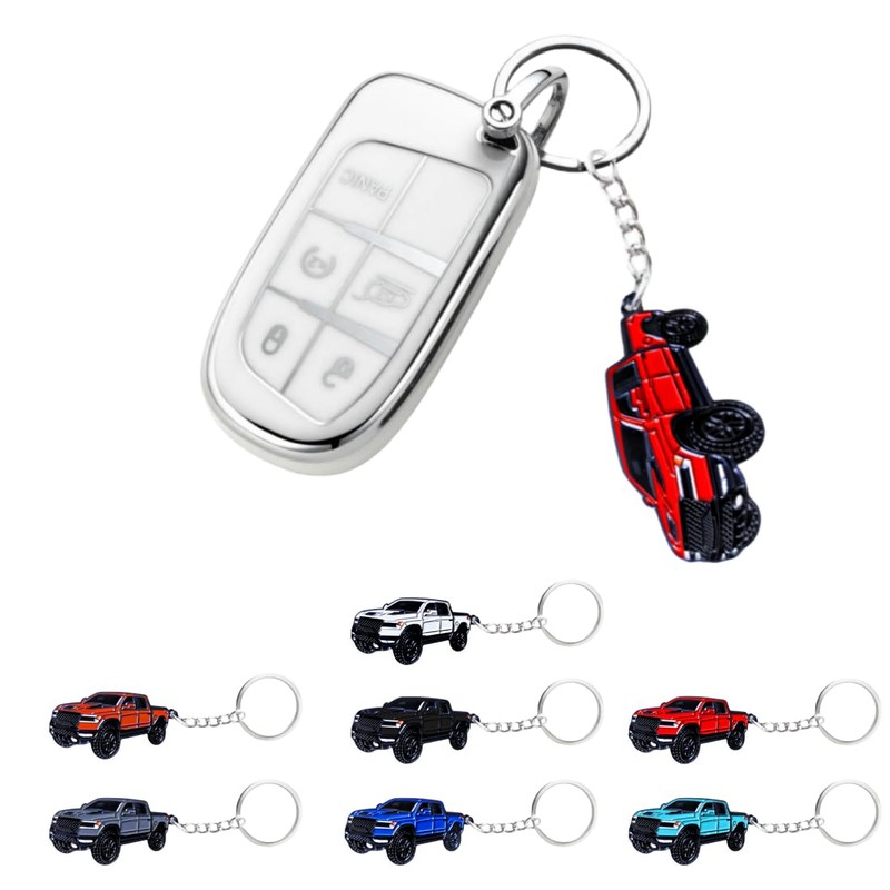 RUIHEDAHB 1PC Double-sided Car Keychain for Dodge RAM Key Chain