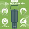 Cafezi 50oz Tumbler with Handle, Stainless Steel Water Bottles with