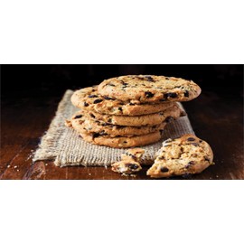 Ambesonne Cookie Pencil Pen Holder, Homemade Brown Baked Doughy Goods and Crumbs Dessert Focused Treats Cooking Theme, Printed Ceramic Pencil Pen Holder for Desk Office Accessory, Multicolor