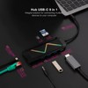 USB C Hub with Multiple Ports: 3 USB-A, USB-C Fast