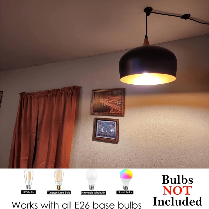 Big Plug in Pendant Light Modern Hanging Light Fixture with