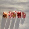 [Premium handmade embossed nail] Pancake cat - short oval /