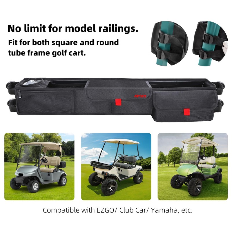 AIPSET Golf Cart Storage Basket No Drilling Front Inner Basket