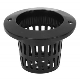 Pack of 50 Soilless Flower Pot, Multifunctional Hydroponic Basket, PP Hydroponic Mesh Pot, Soilless Growing, Flower Planting, Mesh Basket for Outdoor Garden (Black)