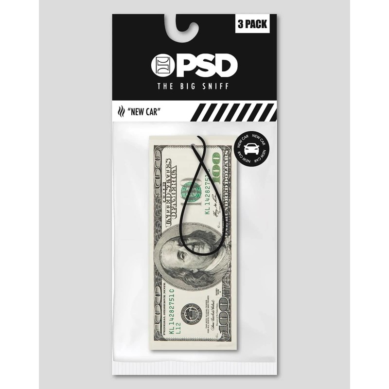 PSD 100 Dollar Bill 3 Pack Air Freshener