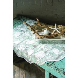 Heritage Lace Tidepool Round Table Topper, 42-Inch, White