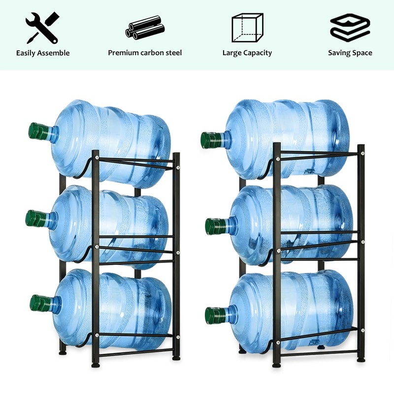 smusei 5 Gallon Water Bottle Holder 3 Tier Water Cooler