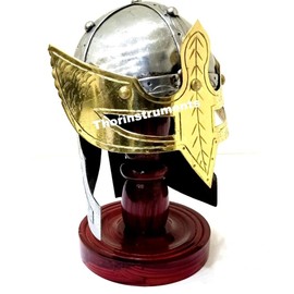 Armour Viking Mask Roman Knight Mini Helmet with Stand Ofiice Decor Rustic Vintage Home Decor Gifts