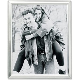 Lawrence Frames Brushed Silver Plated 4 by 6-Inch Metal Picture Frame, Silver