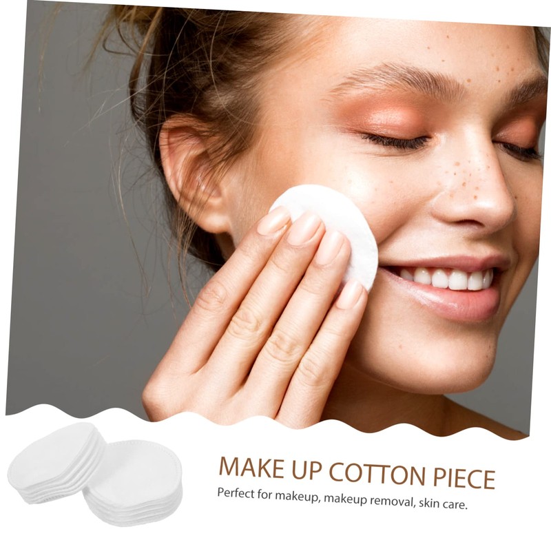 WOONEKY 200pcs Makeup Cotton Rounds Gentle Three-layer Absorbent Safe for