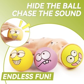 HDSX Squeaky Dog Toys Soft Latex Rubber Squeaky Dog Balls for Puppy Small Pet Dogs (8 Pack) (Round Balls)