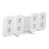 3D LED Wall Clock Minimalist White Frame Digital Wall Alarm