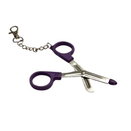 Mini Nurses Utility Scissors with Belt Clip - Lilac/Purple Handle