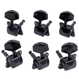 Musiclily Pro 3+3 Semi Closed Guitar Tuners Machine Heads Tuning Pegs Keys Set for Electric Guitar or Acoustic Guitar,Black