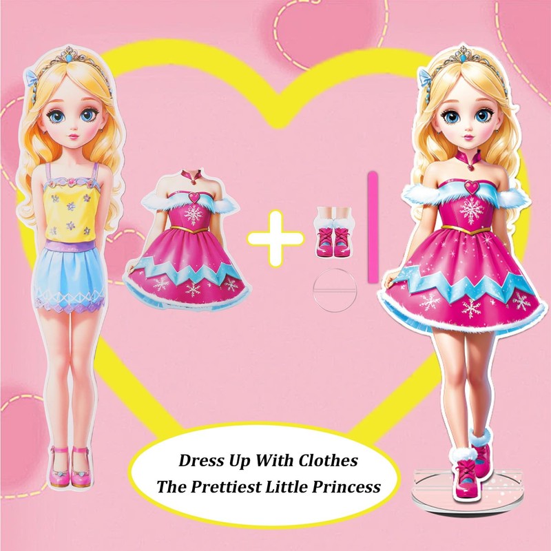 Magnetic Dress Up Dolls for Girls - Paper Doll Dress