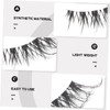 WOONEKY 5 Pairs Fox Eye False Eyelash Strips Comfortable Lightweight